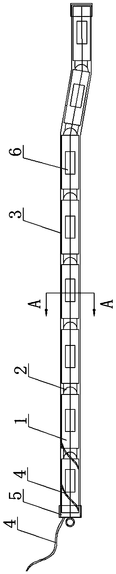 Serial sequential segmental deformation monitoring sensor device