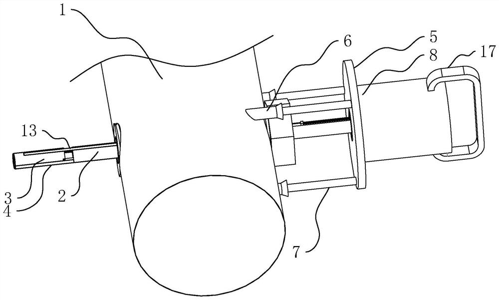 A threading device for an extruder