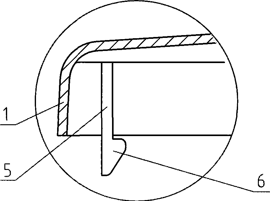 Assembly structure between front panel and metal plate box