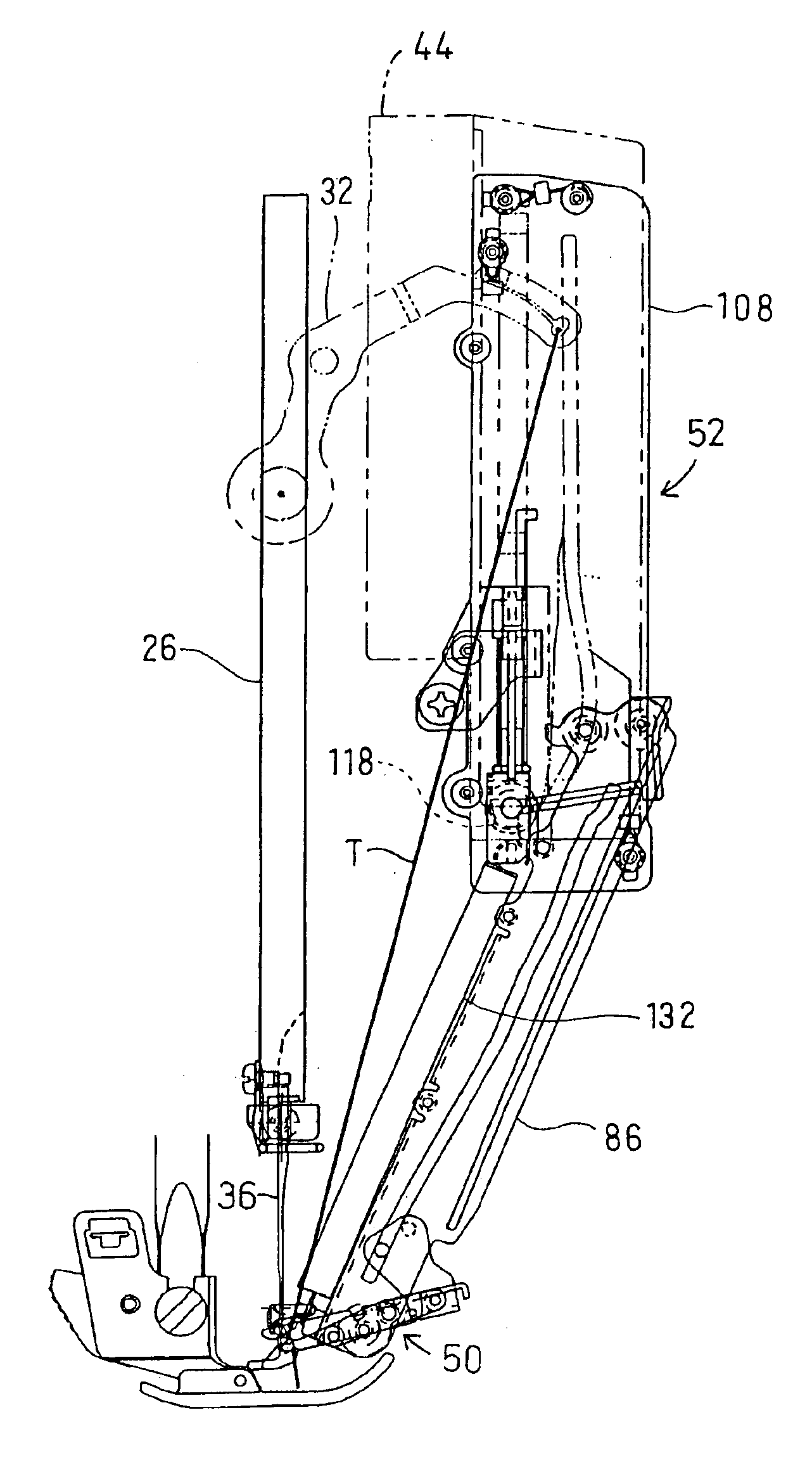 Threading apparatus for sewing machine