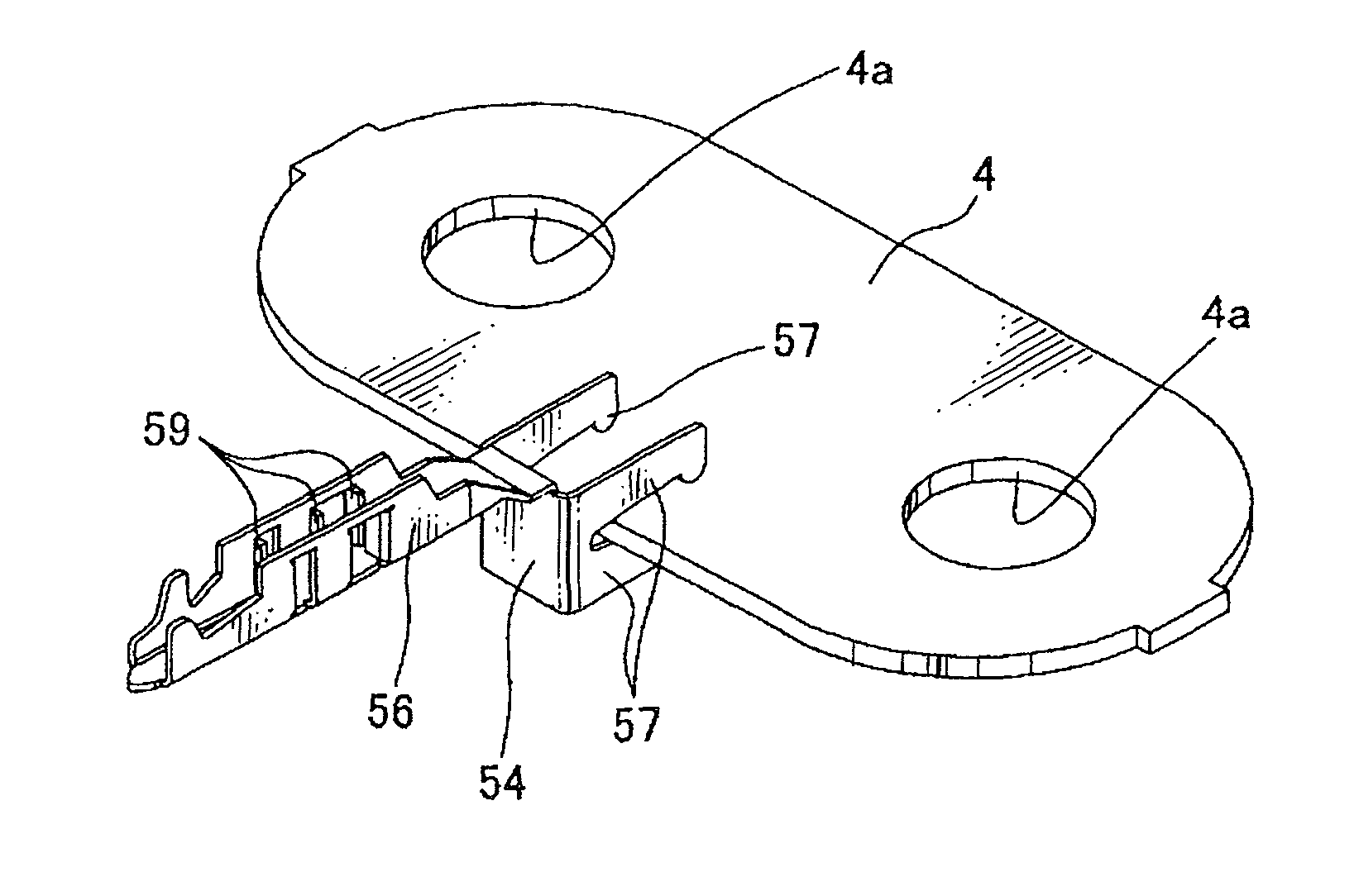 Power-supply device with terminal clipping pieces