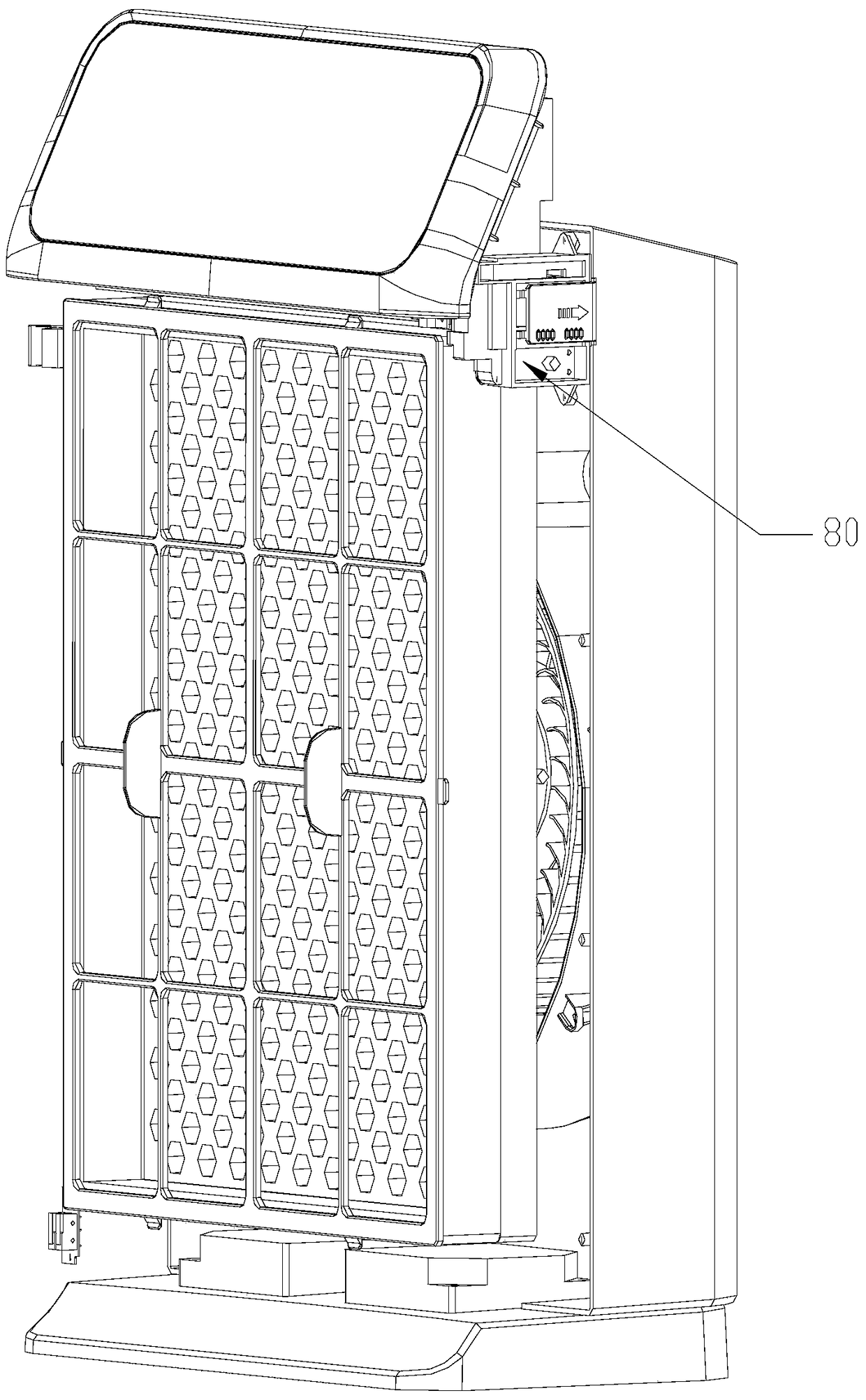 Air purifier and its sensor air guiding mechanism