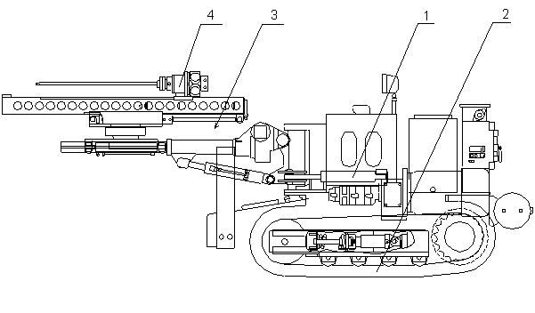 Omnibearing multi-angle rotating-type anchor rod drill wagon