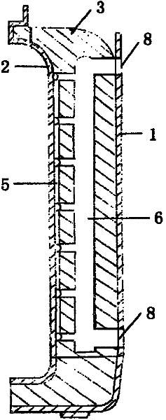 Novel thermal-insulating water cylinder and reactive cooling method thereof