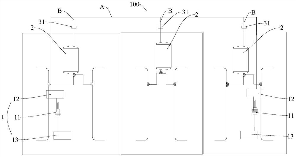 Air source system for railway vehicle and railway vehicle