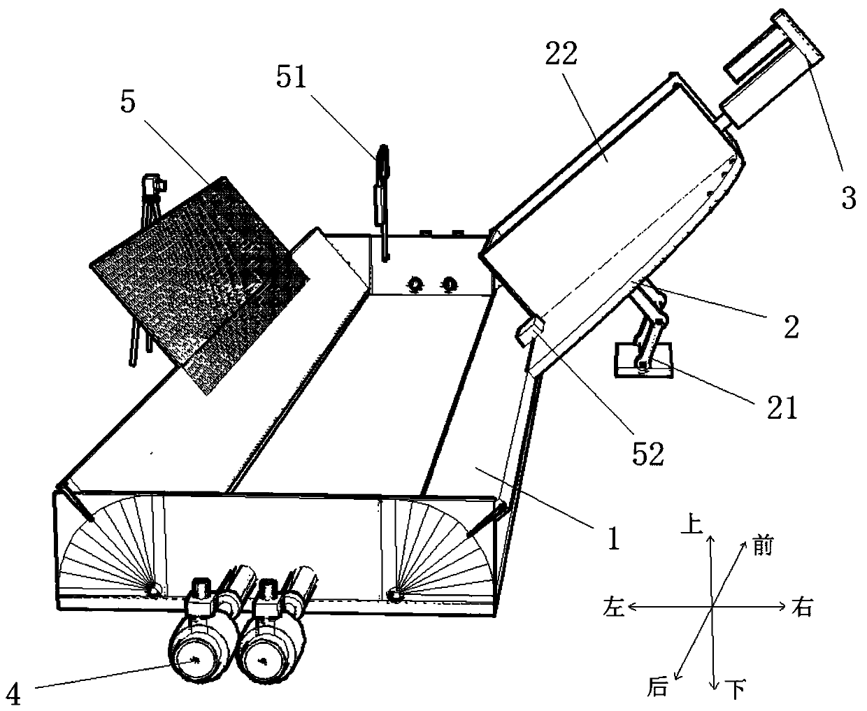 Adjustable multifunctional landslide river stacking and disaster-caused range test equipment