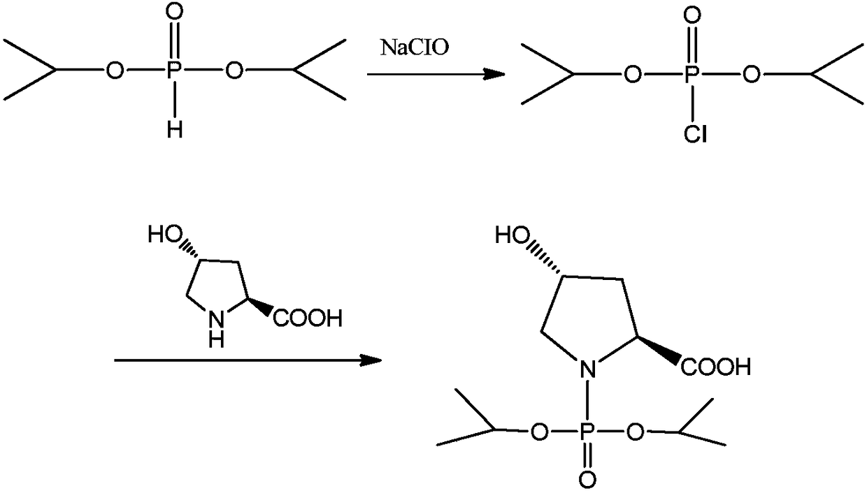 Preparation method of N-(O, O-diisopropylphosphoryl)-trans-4-hydroxy-L-proline