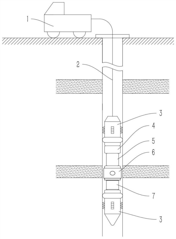 Electrically-controlled anchoring setting type efficient sampling system