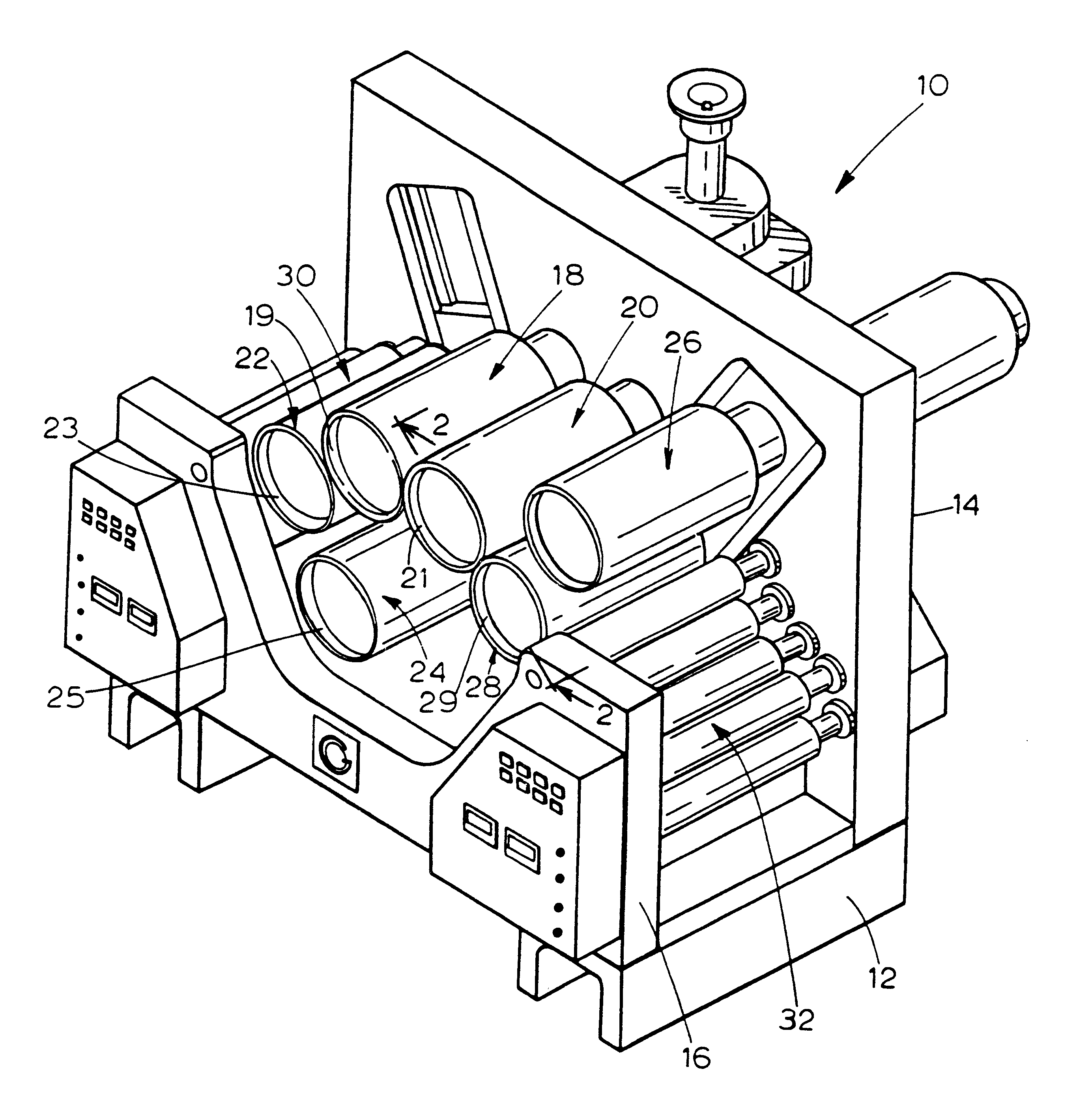 Bearing support system for a printing press having cantilevered cylinders