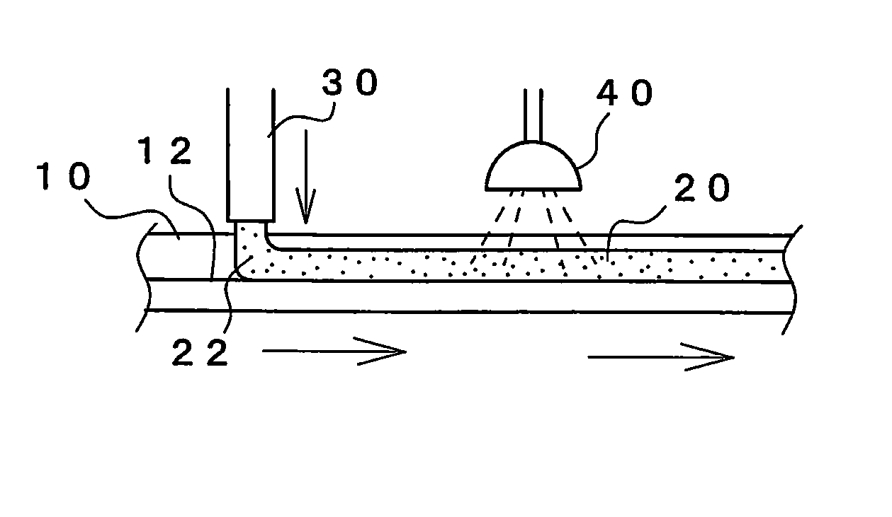 Sealing material and method of foaming application thereof