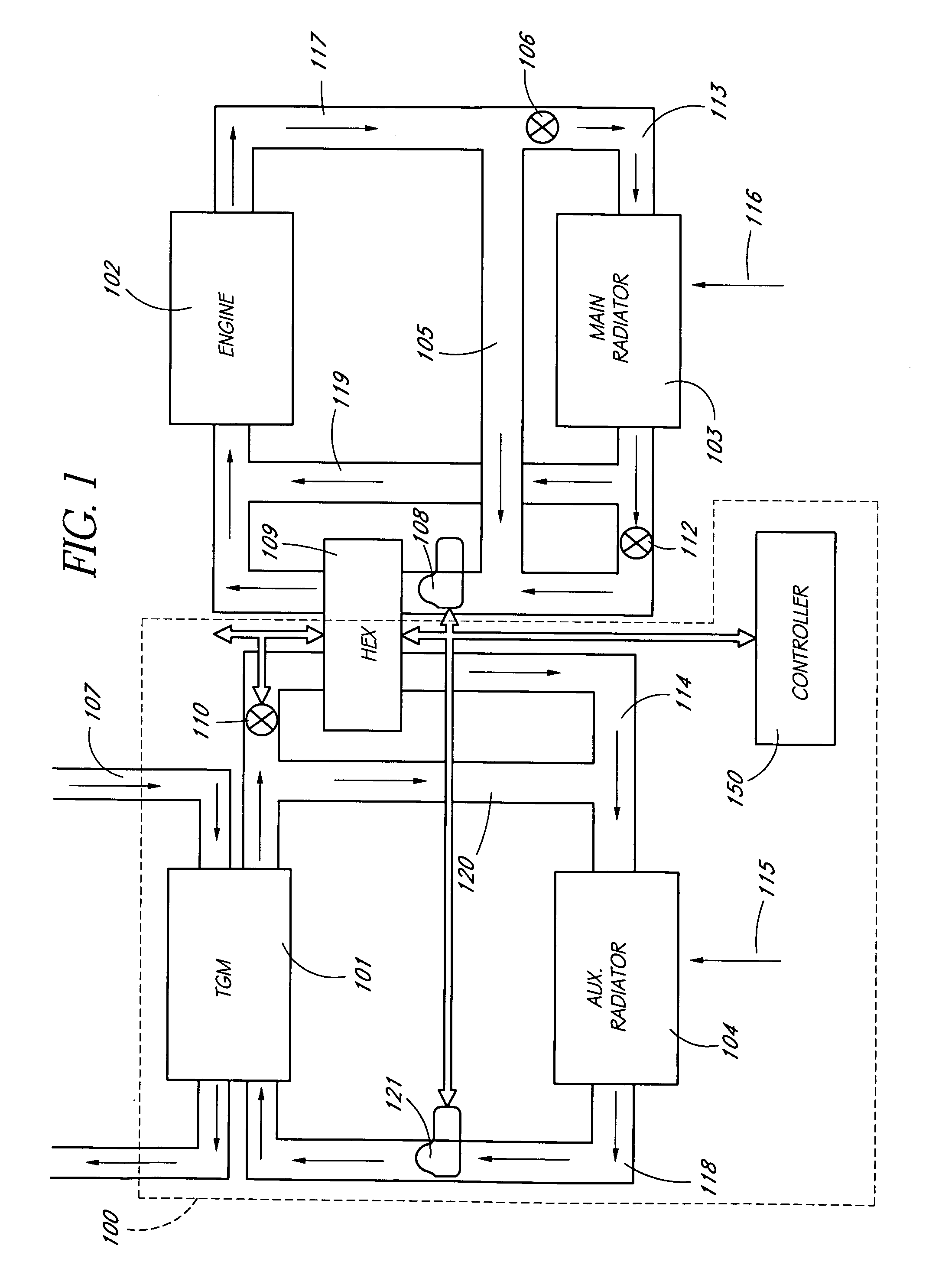 Thermoelectric power generator with intermediate loop