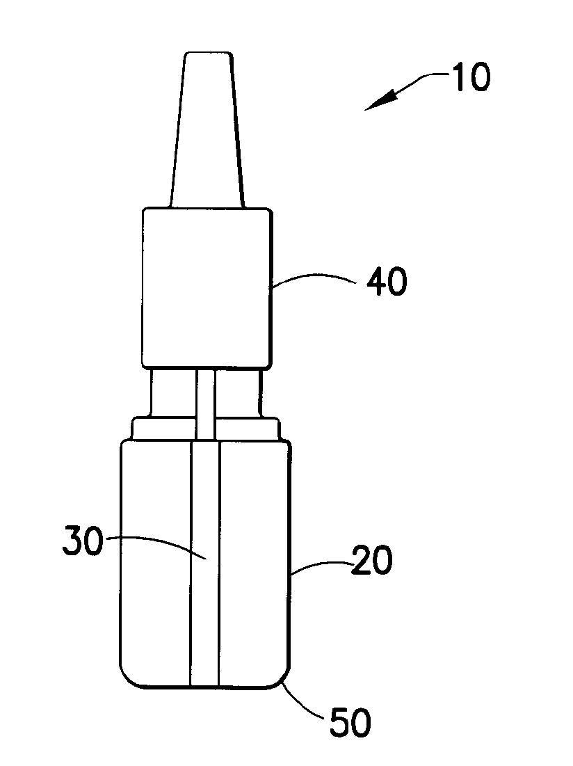 Light blocking container with content viewing window and contrast background