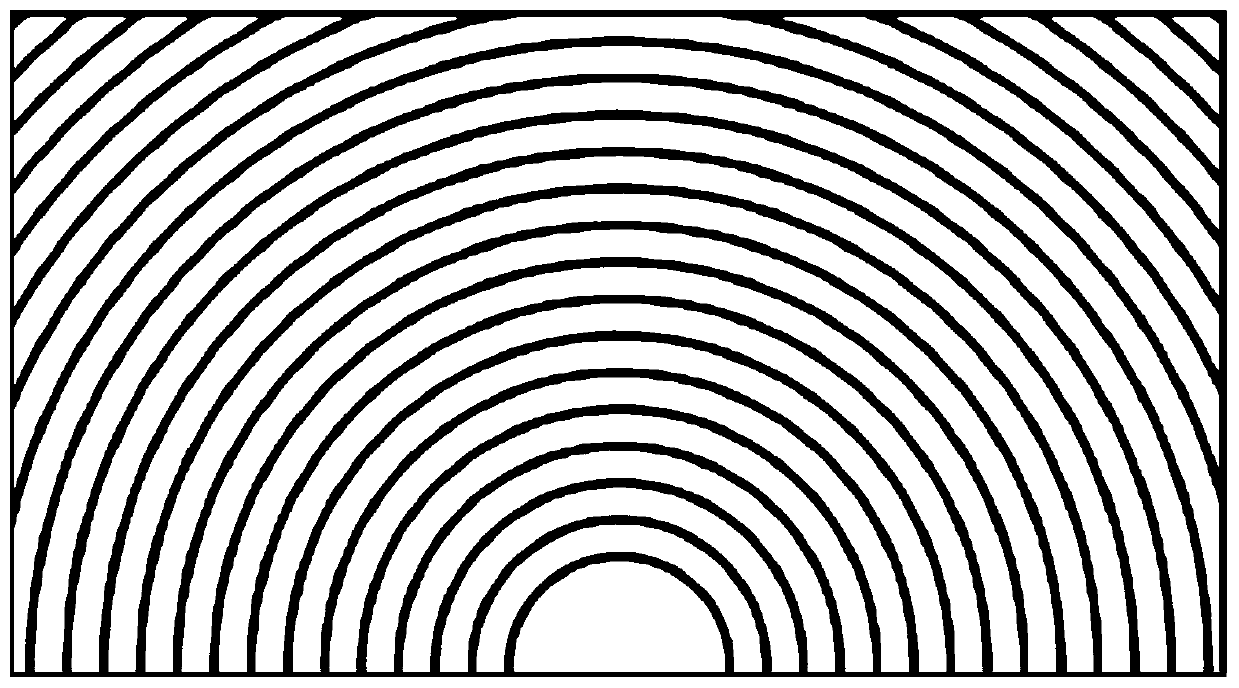 Arc-shaped black gate light-resistant curtain for laser television and manufacturing method