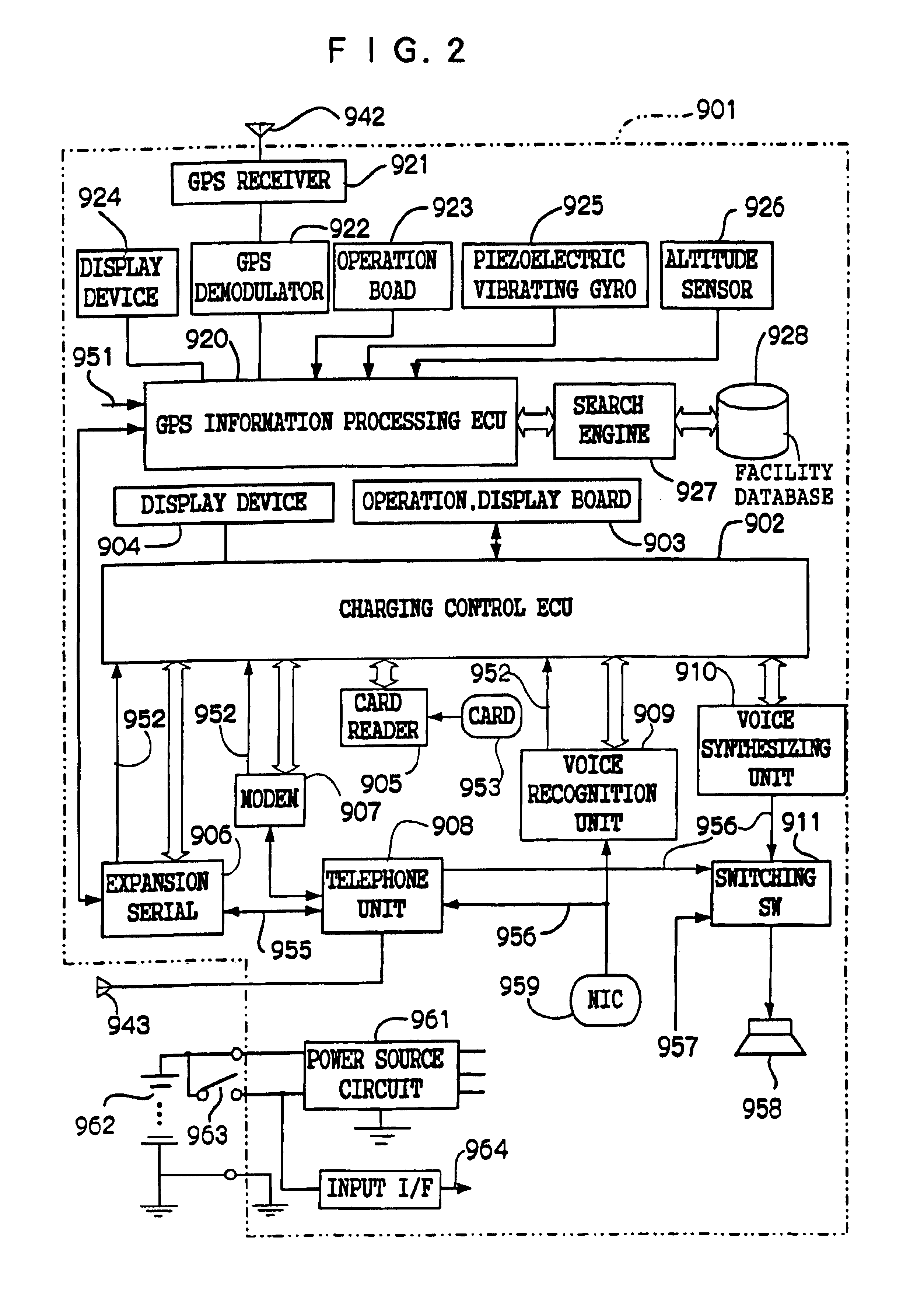 Charging system which carries out data processing for fee payment