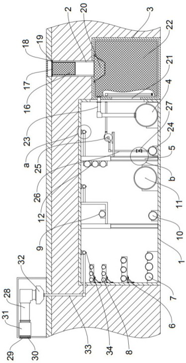 A sponge city underground comprehensive pipe gallery for smart city construction