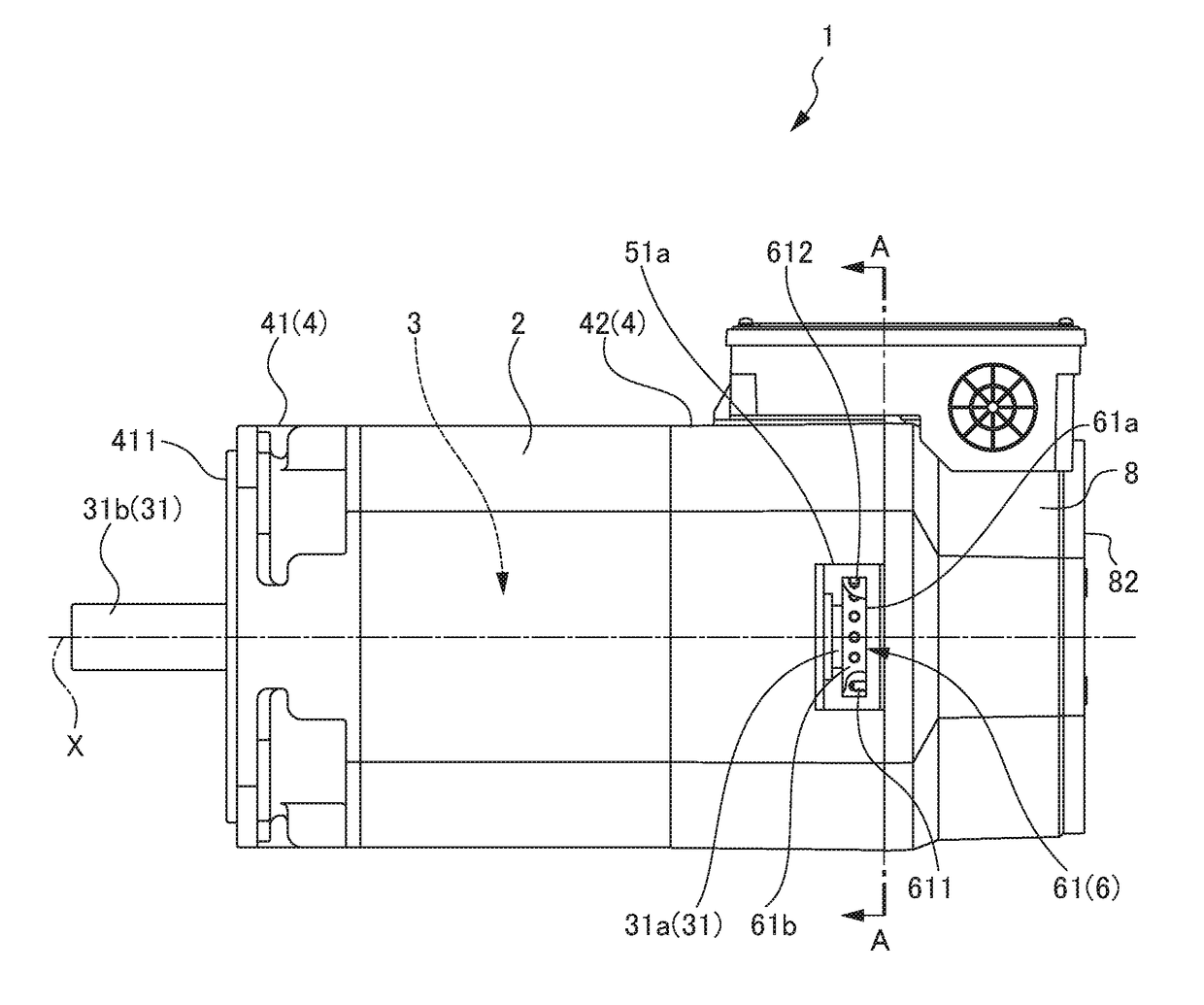 Electric motor having balance structure and machine tool equipped with the electric motor