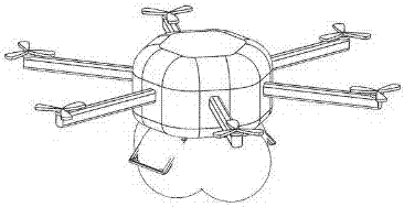 Gasbag device for unmanned aerial vehicle drop resistance