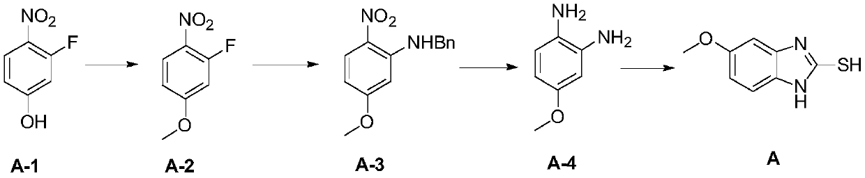 New process synthesis method for 2-sulfydryl-5-methoxybenzimidazole