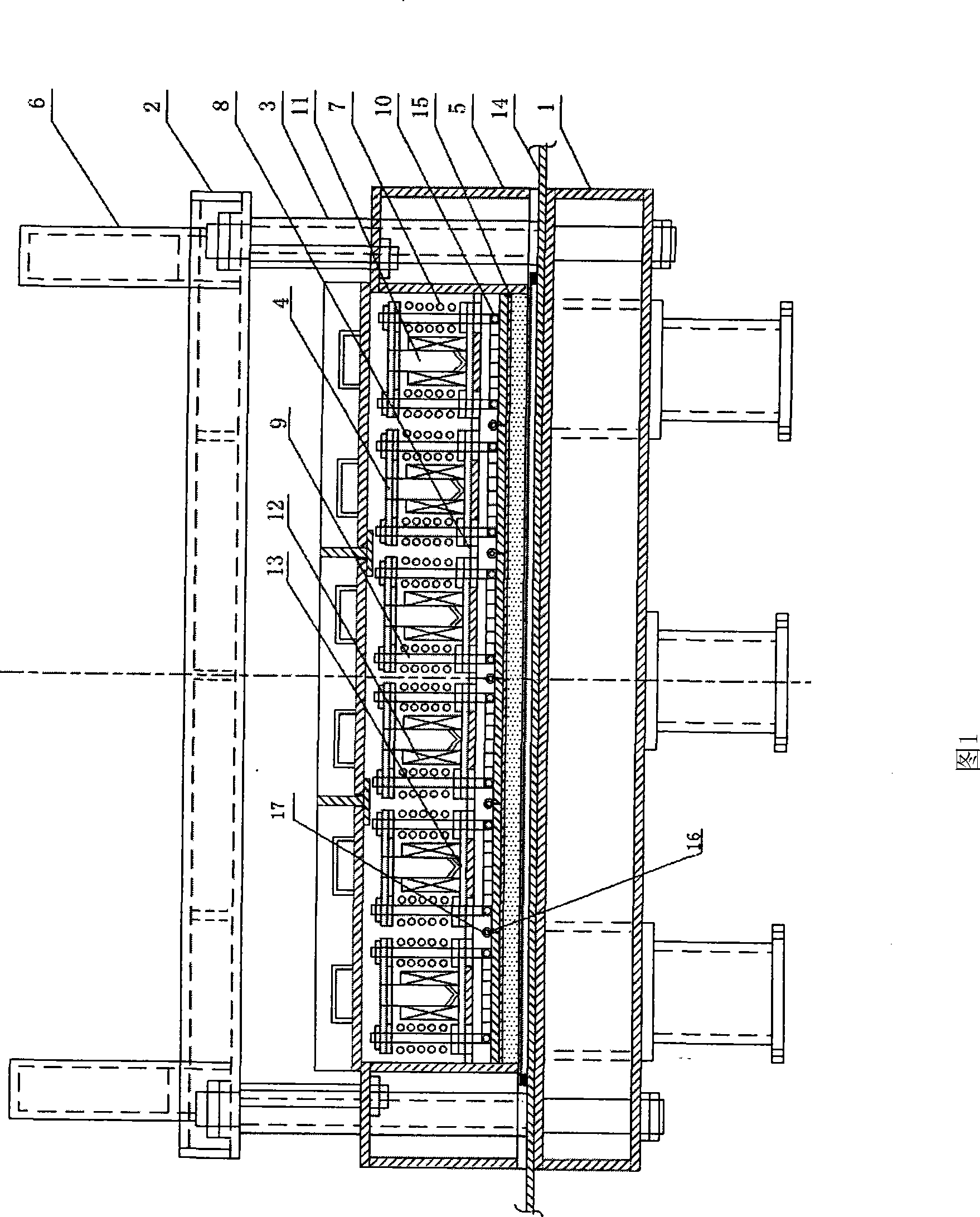 Electromagnetic combined apparatus for synthesizing stone pressure plate