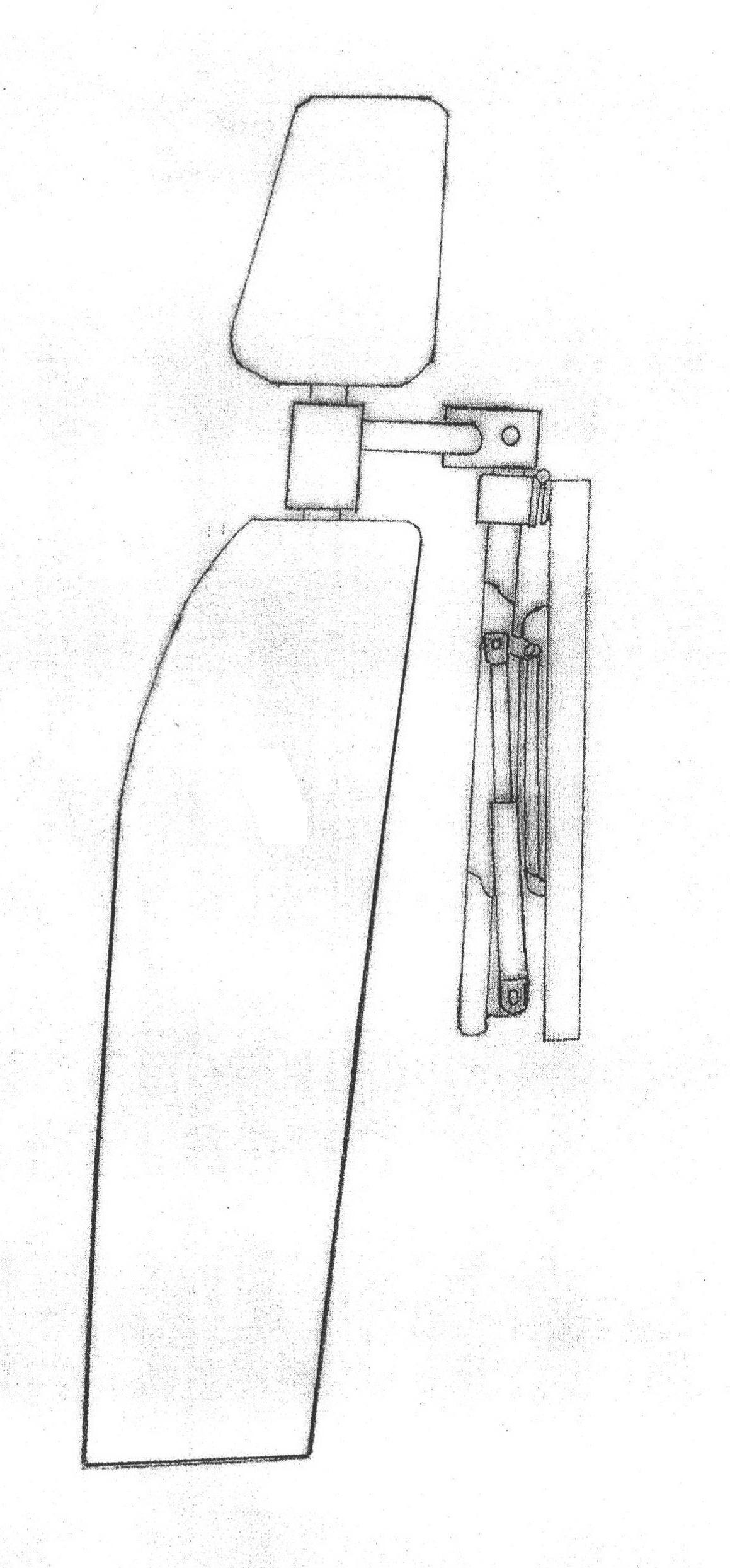 Multi-purpose safe-type hanging-type folding table board mounted through brace rod of headrest