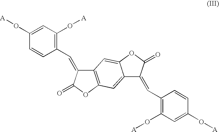 Bismethine benzodifuranone derivative colorants