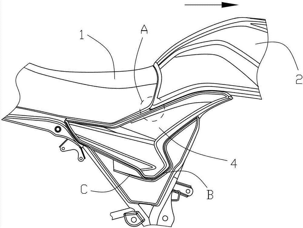 Motorcycle body assembly for motorcycle