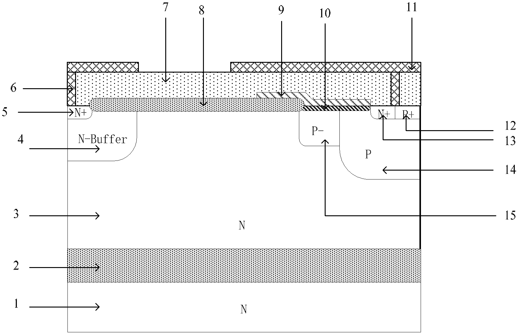 N-type silicon-on-insulator transverse double-diffusion field effect transistor