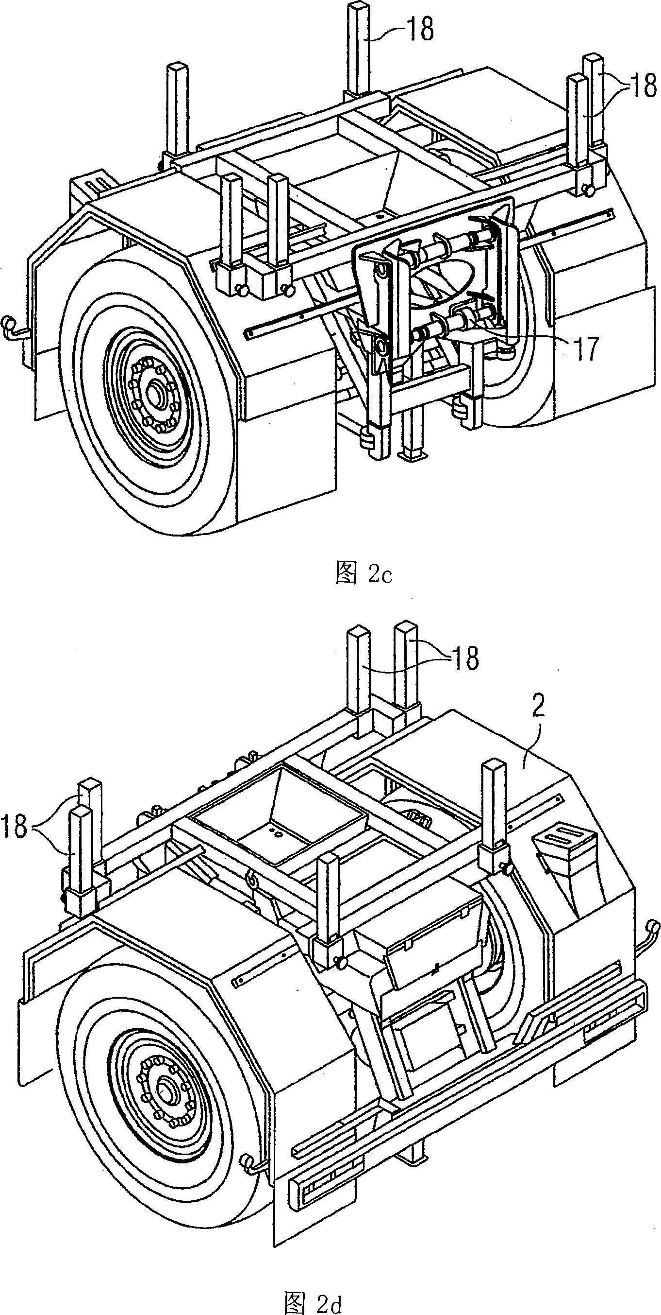 Passively steerable module axle