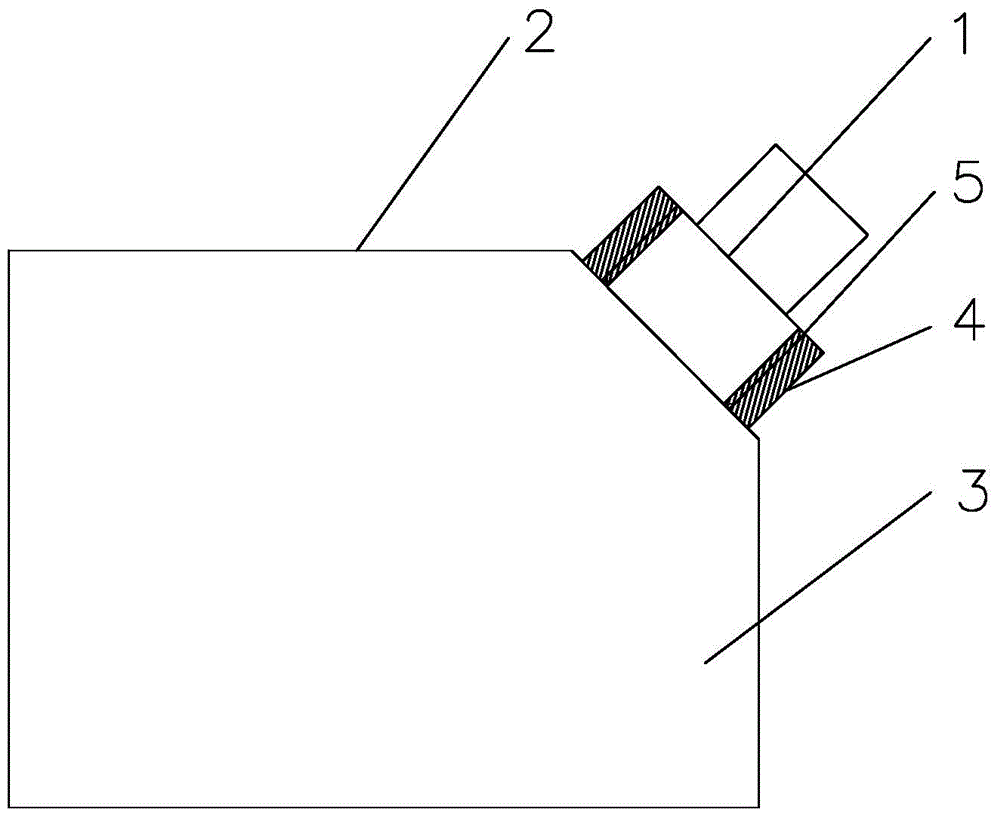 Wear-resisting angle probe with long service life