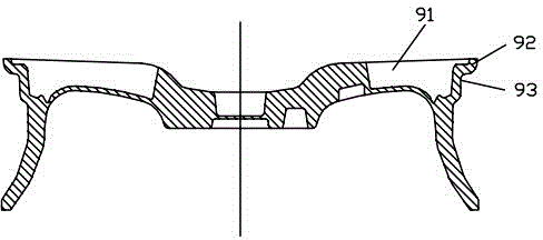 Magnesium alloy vehicle hub molding device and molding process