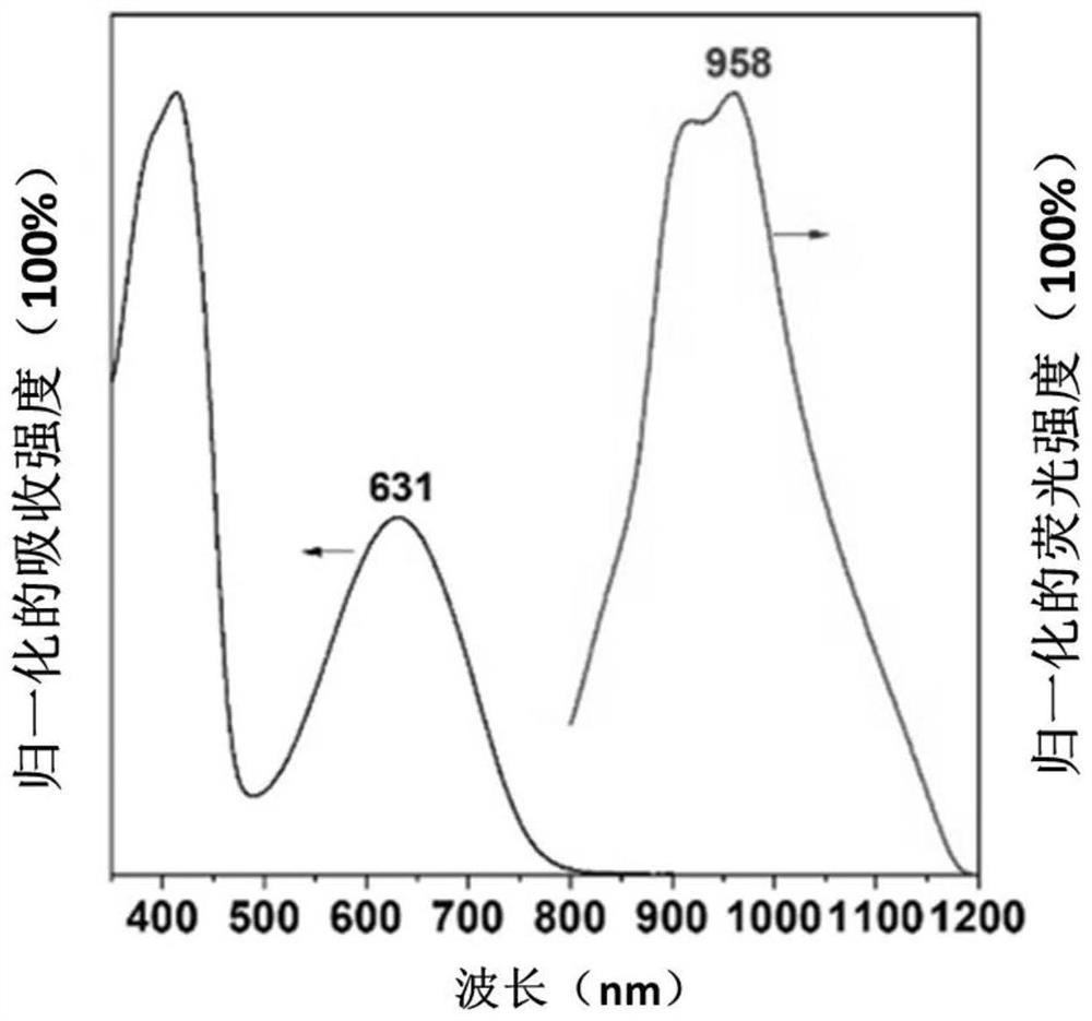 Near-infrared two-region fluorescent probe molecule and nanoparticle for multi-mode diagnosis and treatment integration