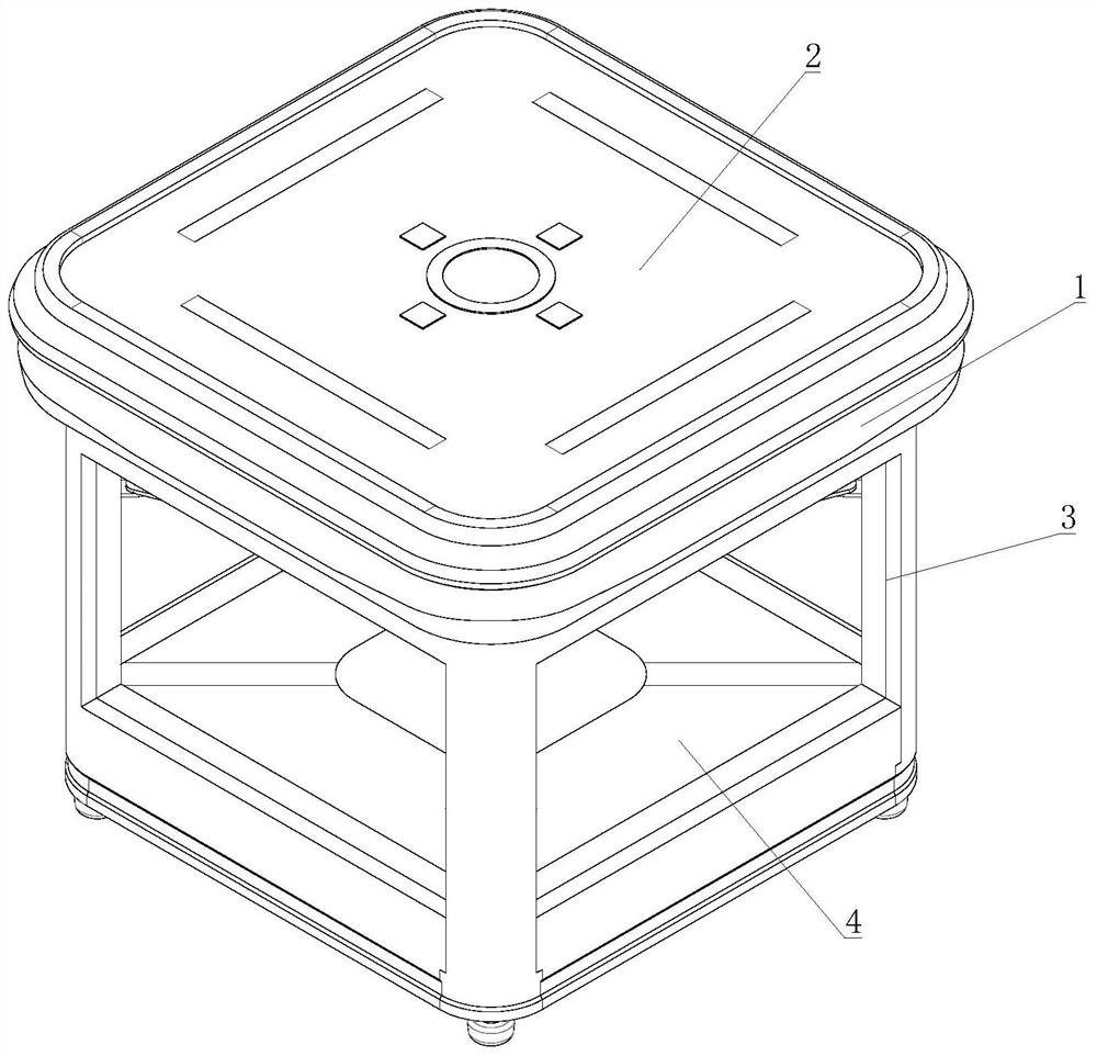 Supporting foot base structure of mahjong machine and mahjong machine