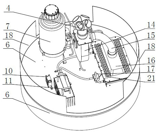 Disinfection equipment and disinfection method for a biochemical laboratory