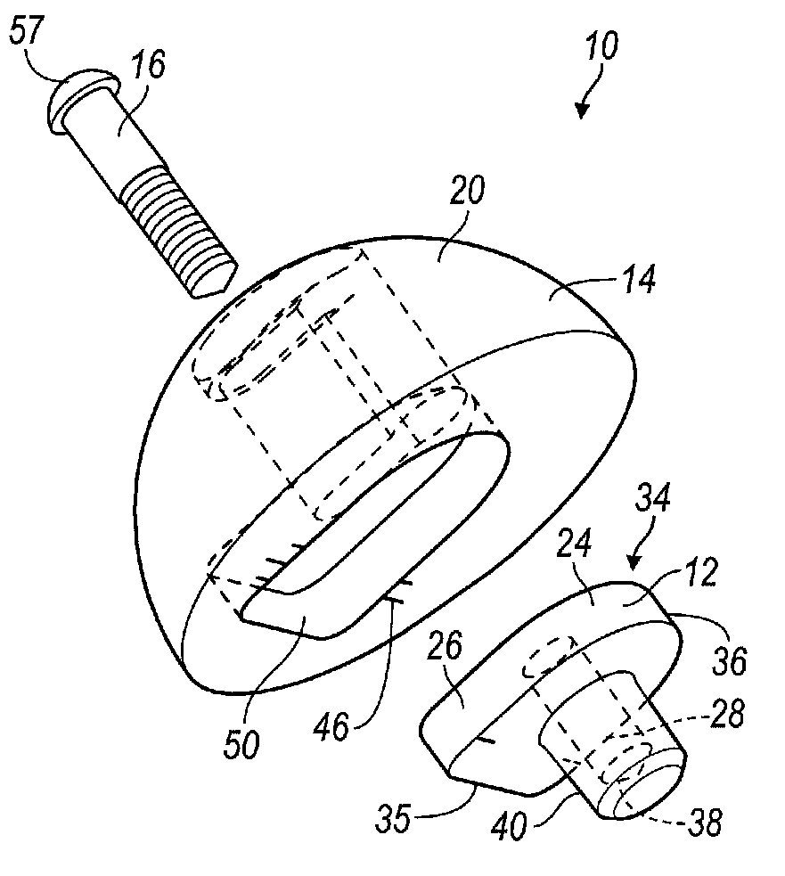 Method and apparatus for trialing a modular humeral head