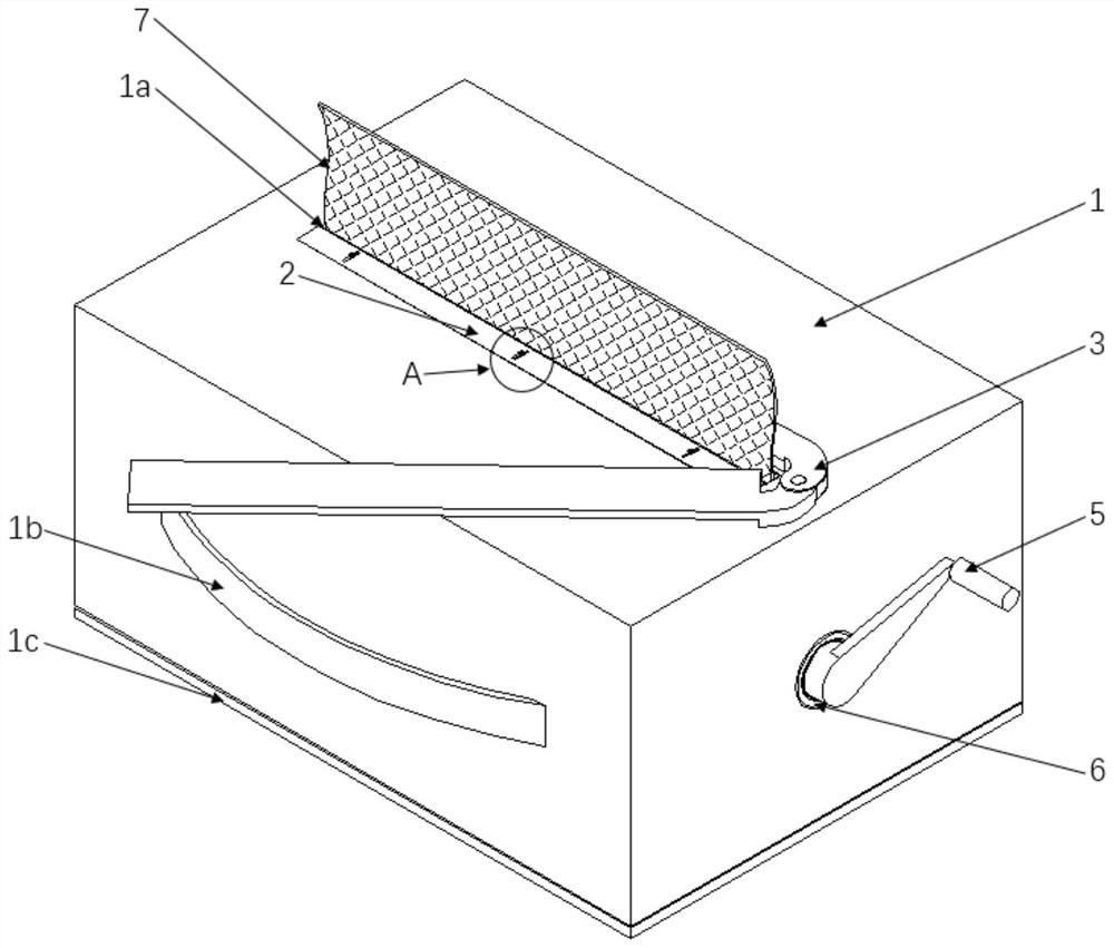 Fiber fabric extraction box for glass fiber reinforced plastic hand lay-up molding