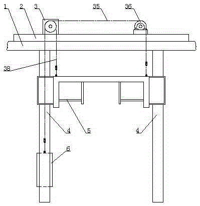 Four-post four-lifting-point chain type lifter for car side wall
