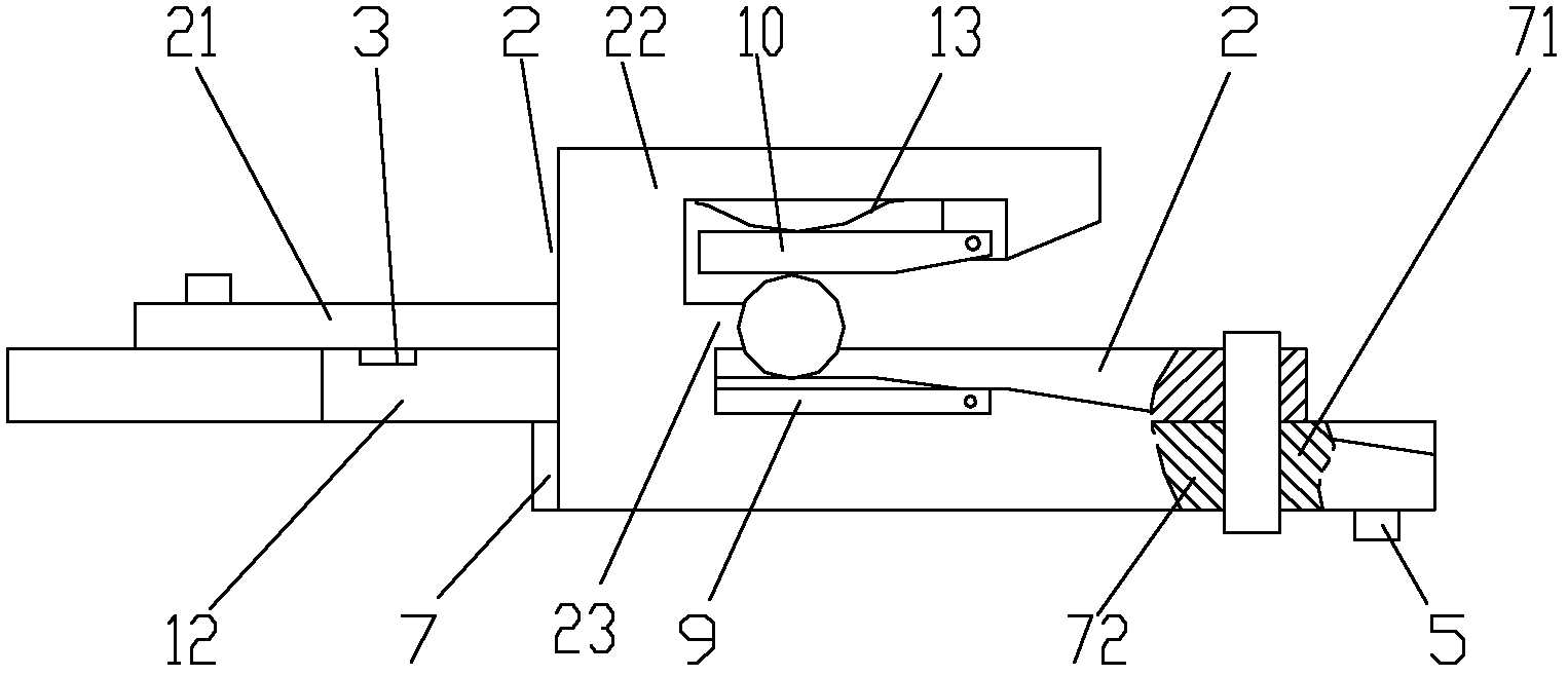 Lever type laser detection device for material tension