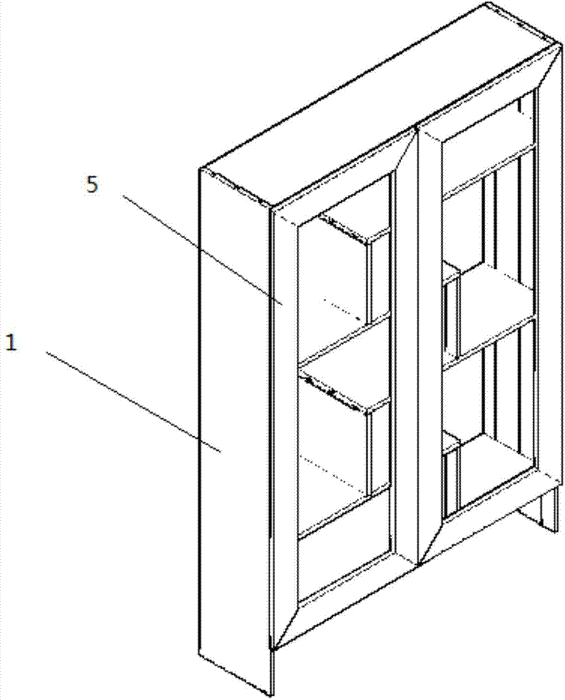 Freely spliced cupboard