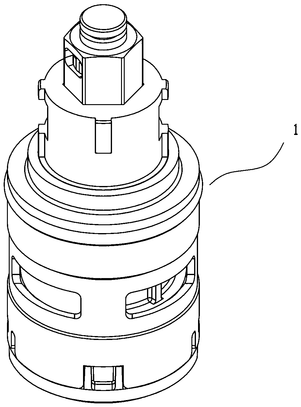 Multi-function valve core for regulating flow and stopping water