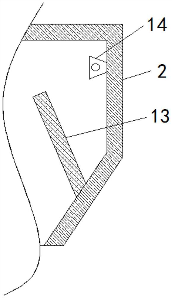 Four-segmentation material dividing, guiding and guarding device