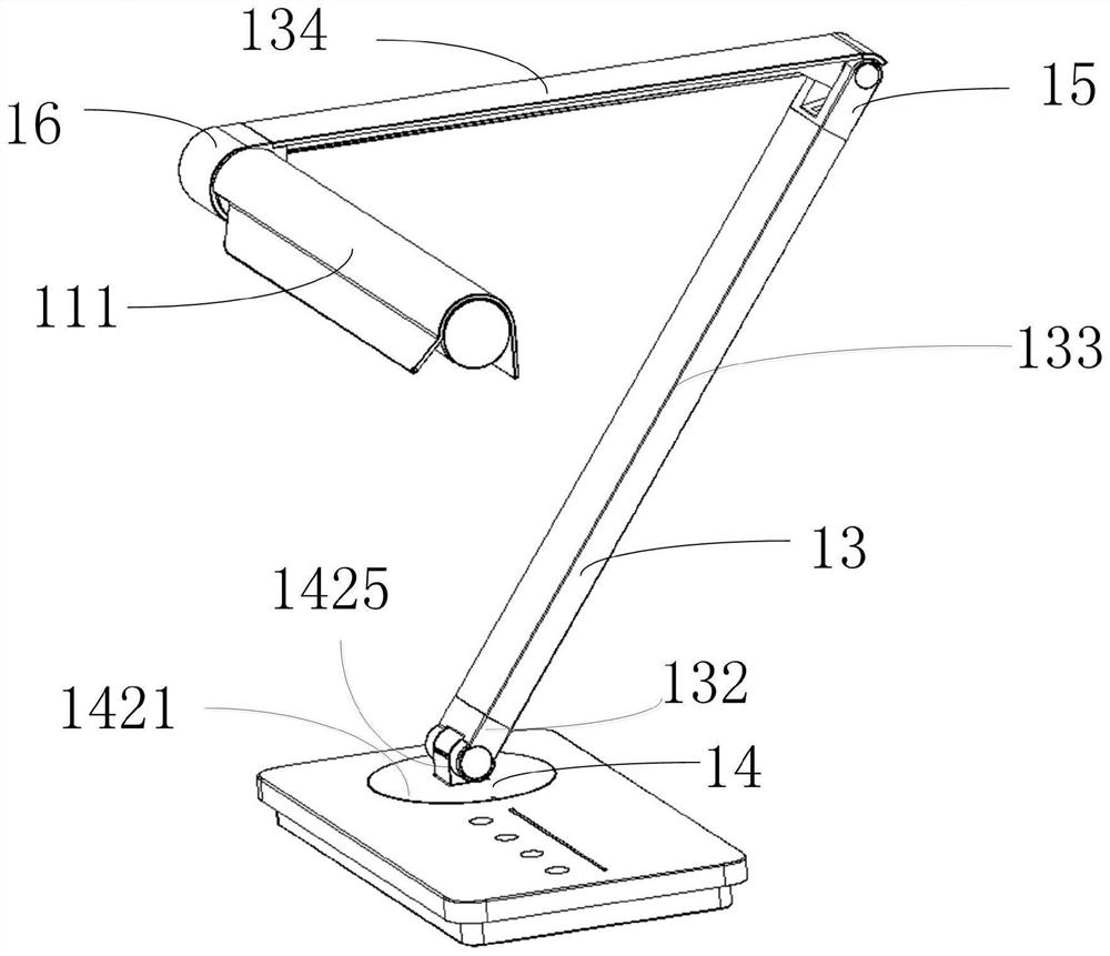 Omni-directional rotation adjusting type table lamp