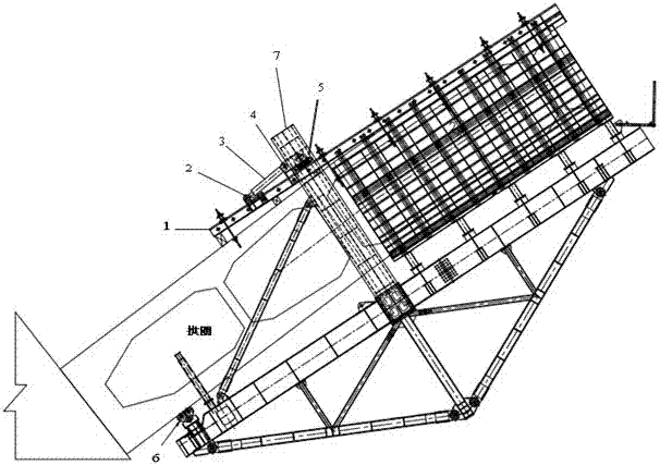 Cantilever Casting Arch Bridge Hanging Basket Push-up Crawler Small Tank Walking Method