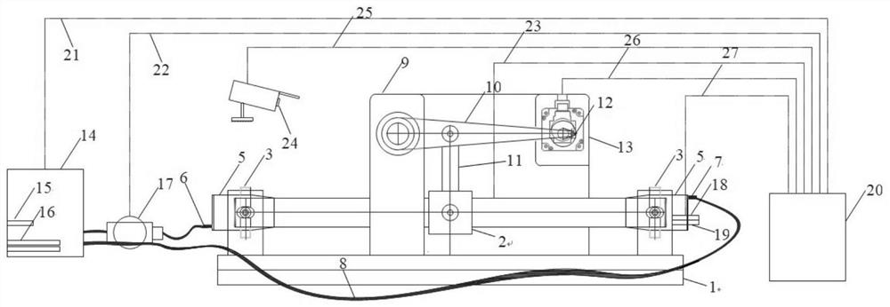 Experimental device for simulating bending fatigue of marine flexible hose