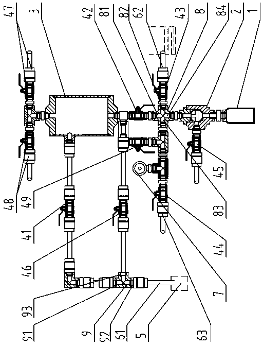 Highly toxic medium sampling method and device