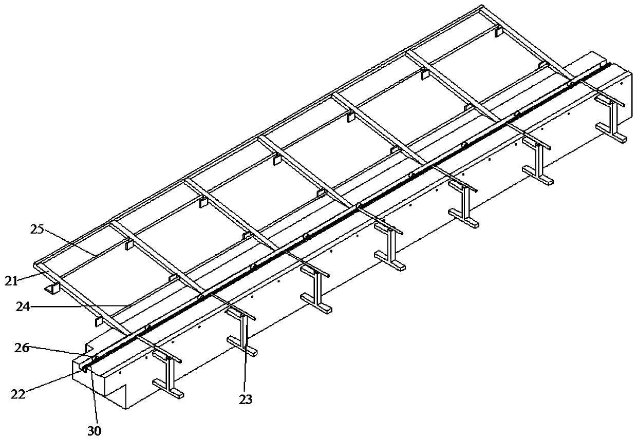 Automatic transmission, bending and welding integrated device used for large span box beam main reinforcement