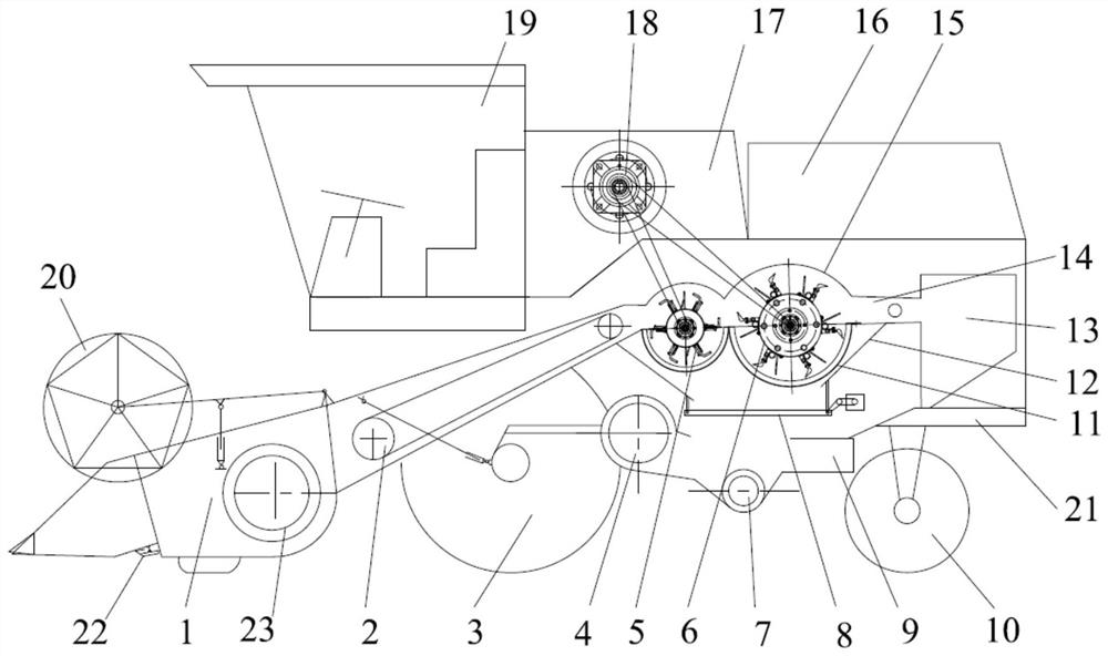 Oil peony seed combine harvester