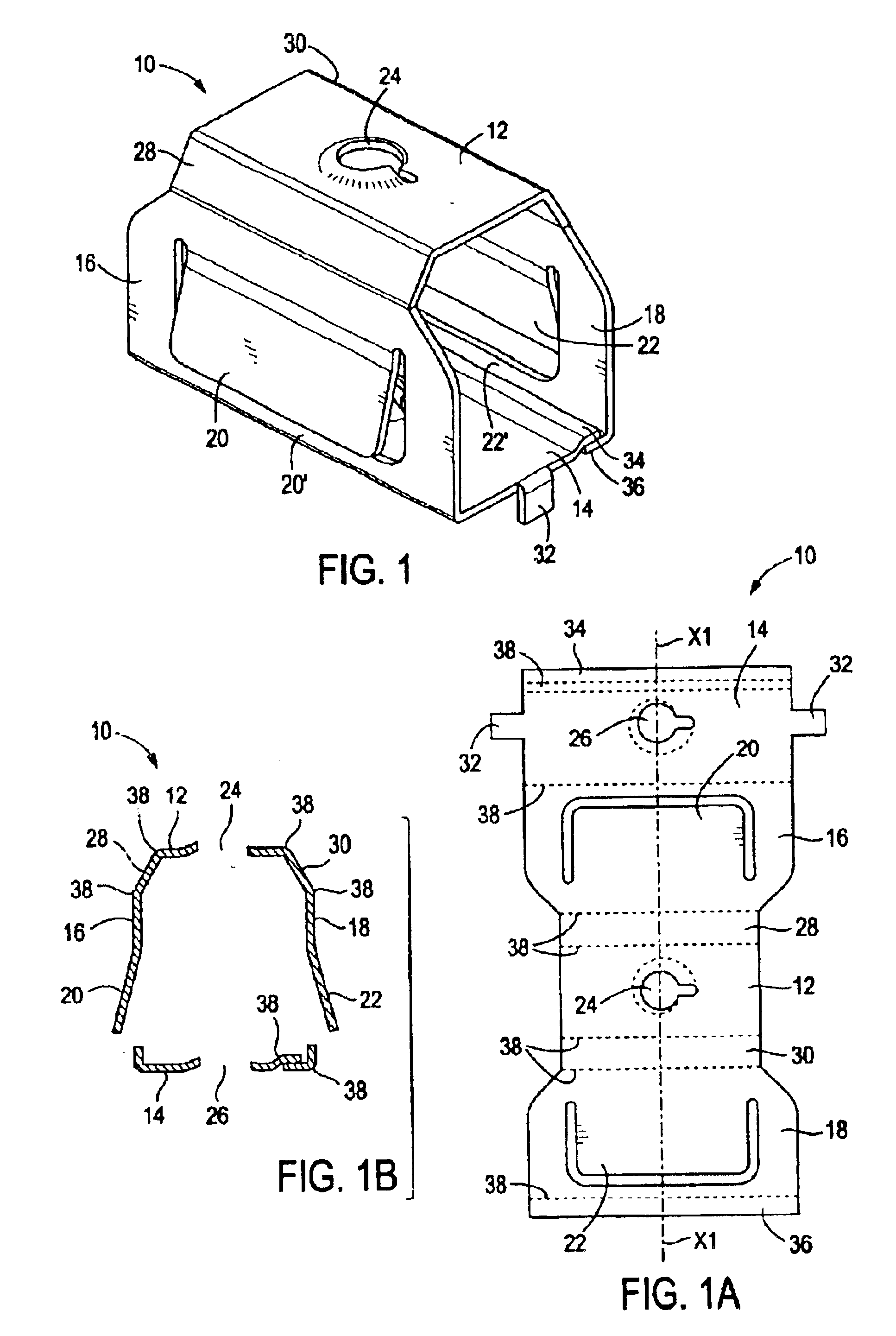 Folded sheet metal fastener