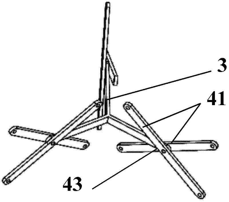 Fulcrum fixed multi-surface over-constrained radial scissor type lifting mechanism