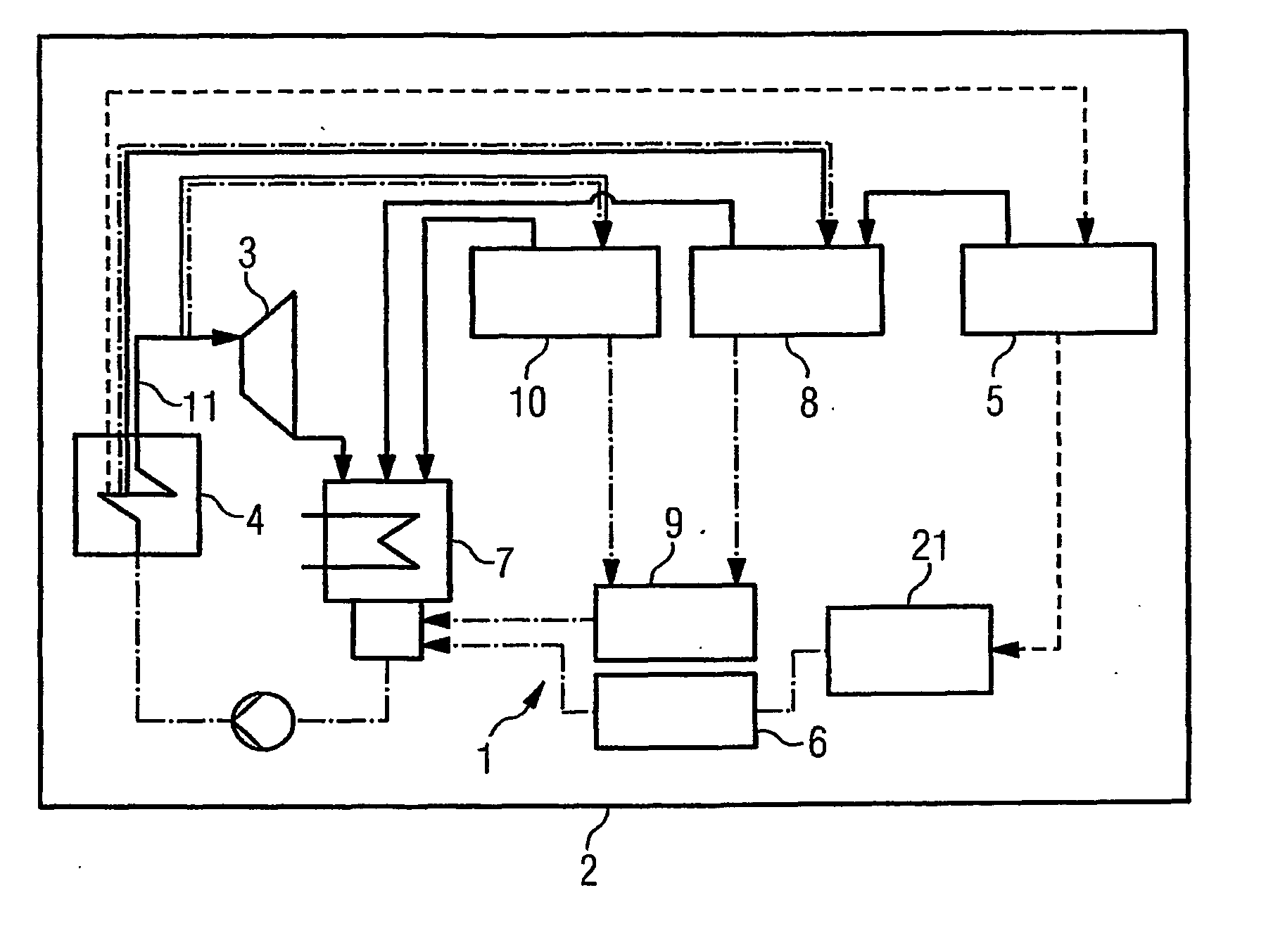 Method And Device For Removing Water From A Steam Plant