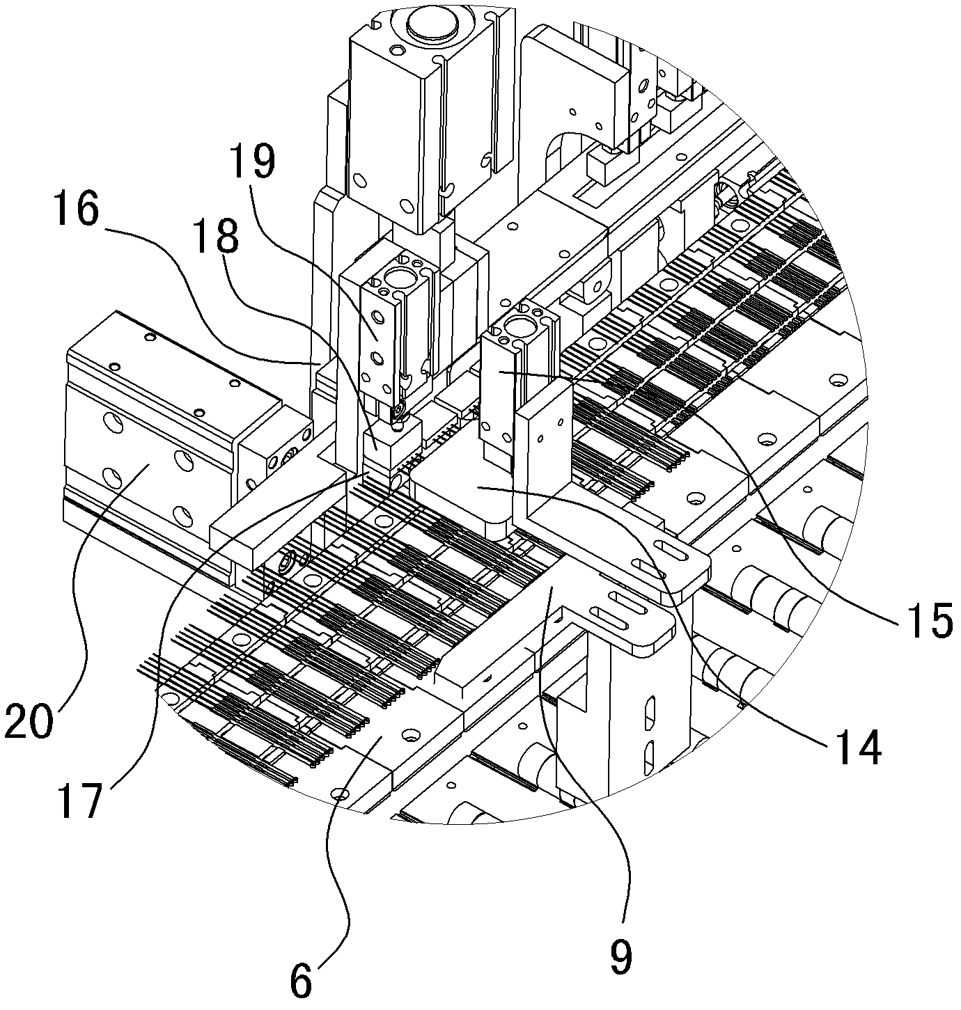Automatic inserted packaging machine for acupuncture needles